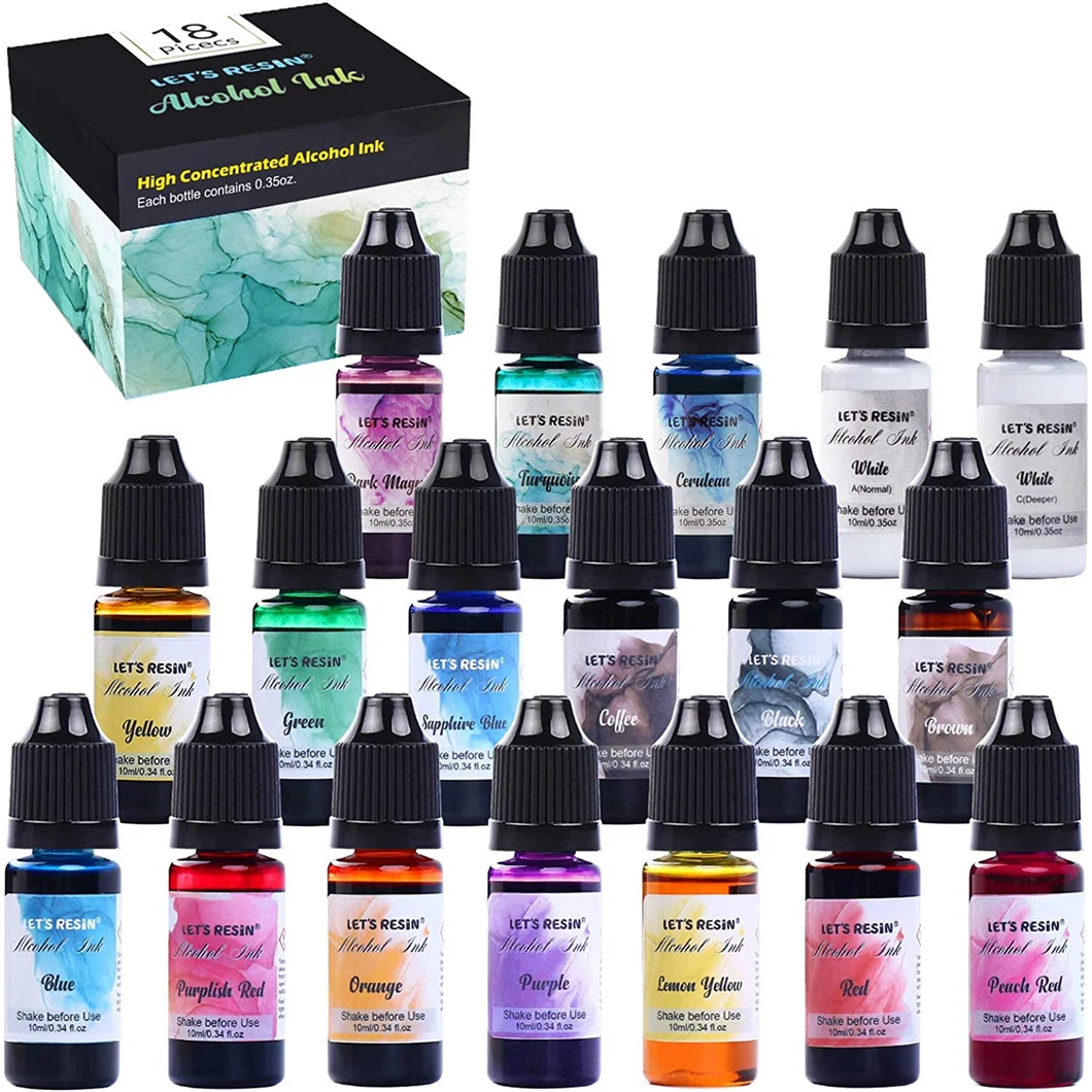 China Wholesale Alcohol Ink Set Vibrant Colors High Concentrated 24 Colors