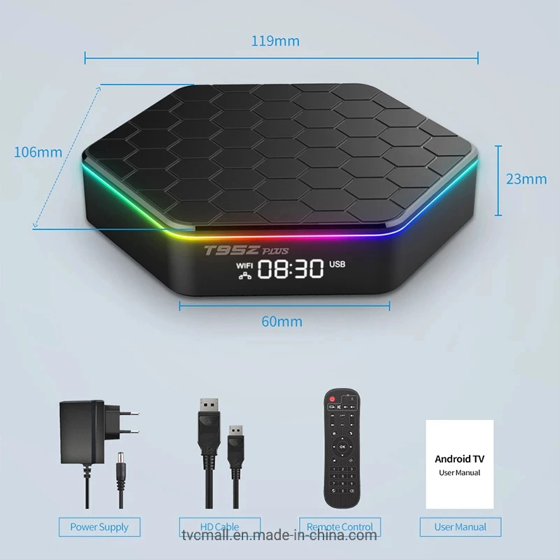 Android 12.0 TV Box Quad Core 6K HD Video Player WiFi Bluetooth 5.0 Set Top Box with 2GB+16GB EU Plug