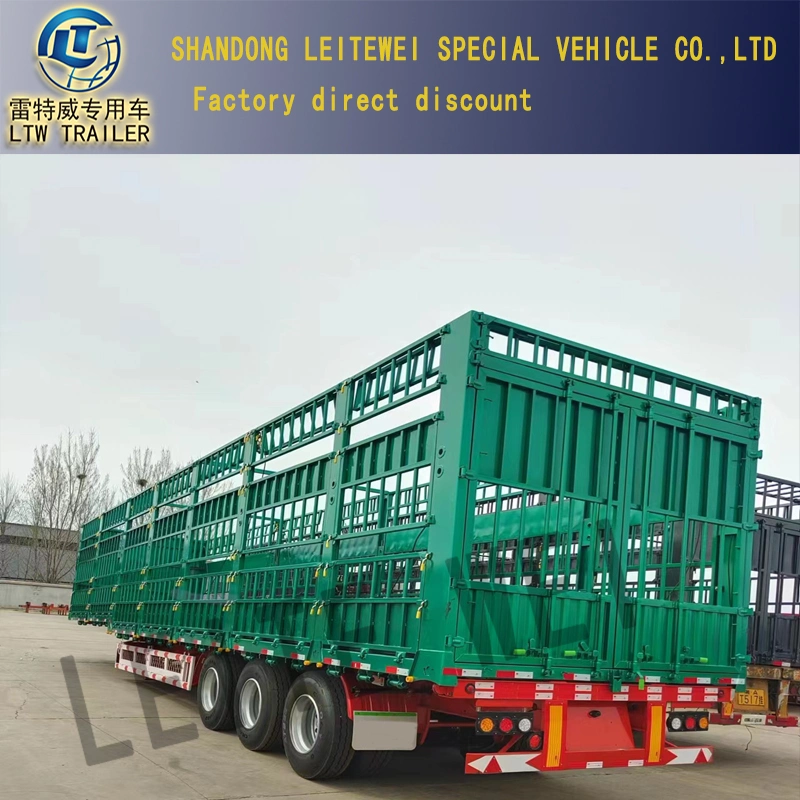 Goat Chicken Cow Animal Stock Transport Double or Single Deck Side Panel of Livestock Trailer for Sale