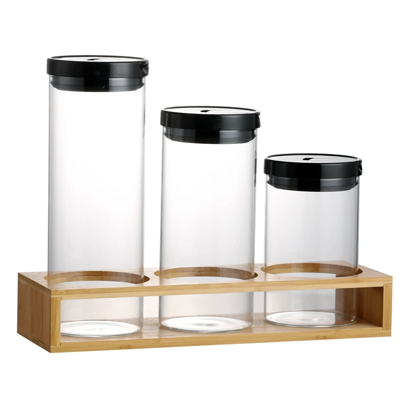 High Borosilicate Glass Storage Jar with Plastic Cover