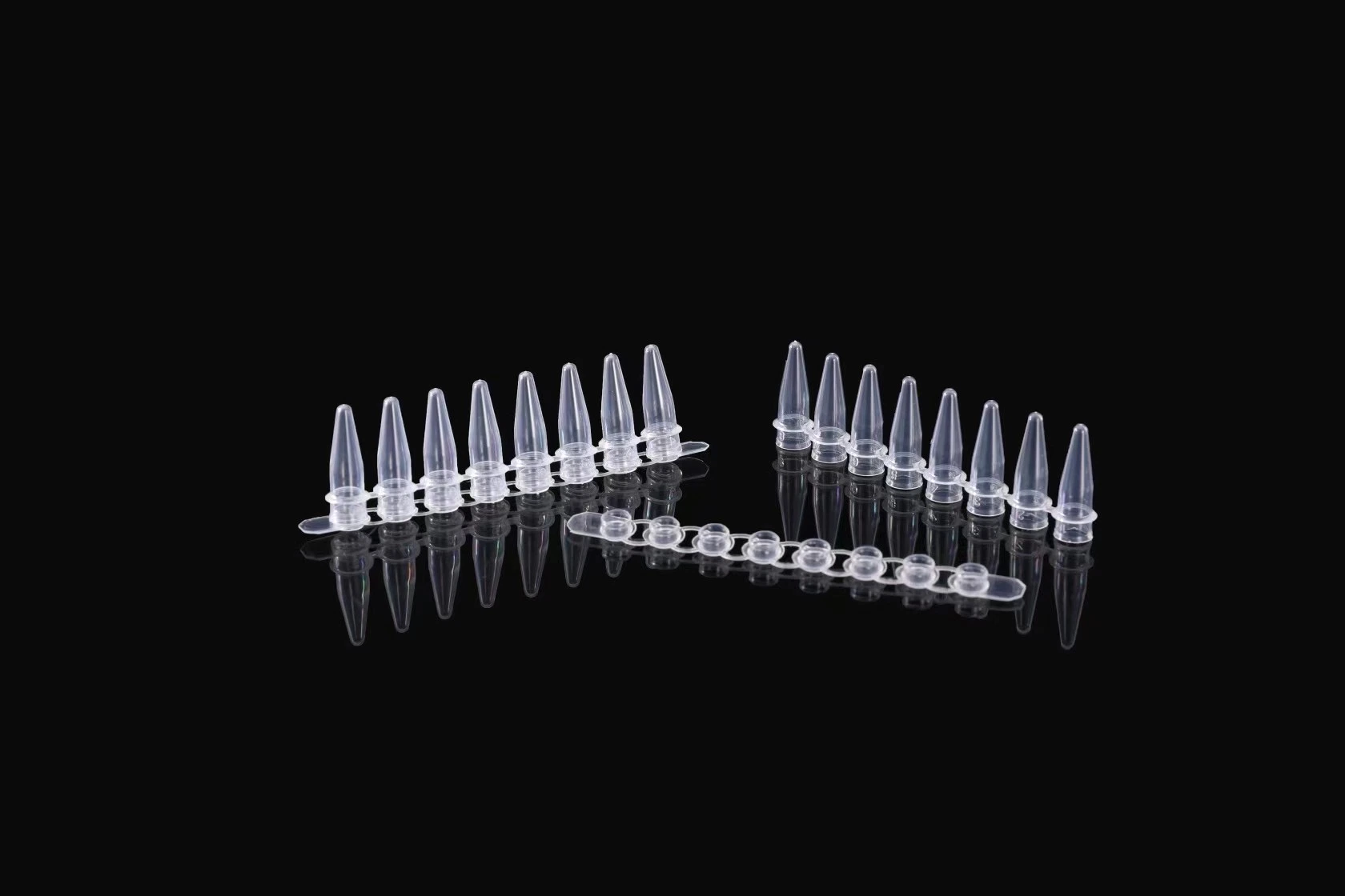 8 bandas de plástico desechables 0,2 ml de tubo de centrífuga de tubo de PCR para el uso de laboratorio
