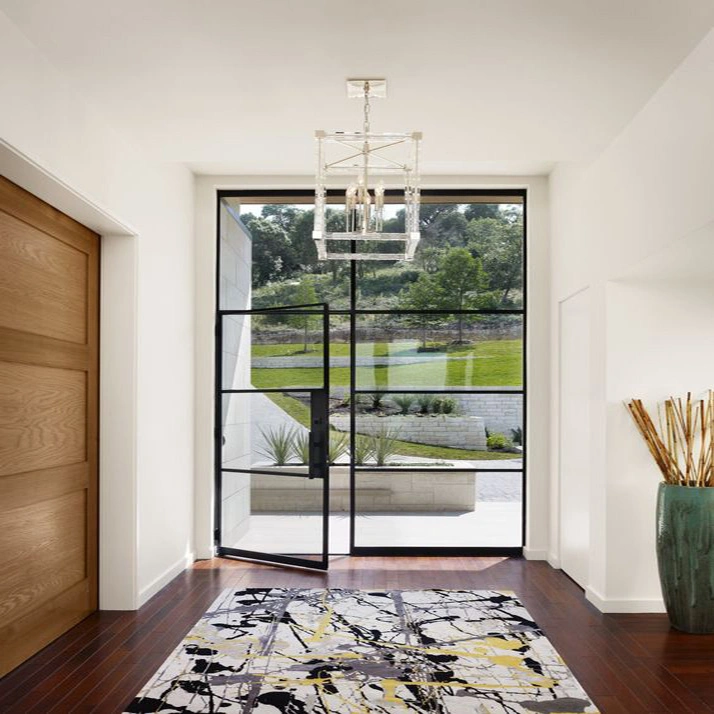 Customized Residential High quality/High cost performance Waterproof Interior Glass Metal Doors