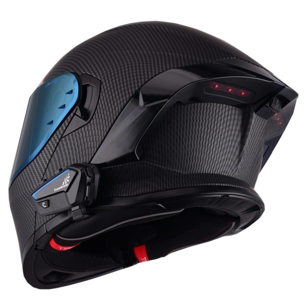 Dual Visor Flip up Modular Motorcycle Helmet with Optional Bluetooth and LED