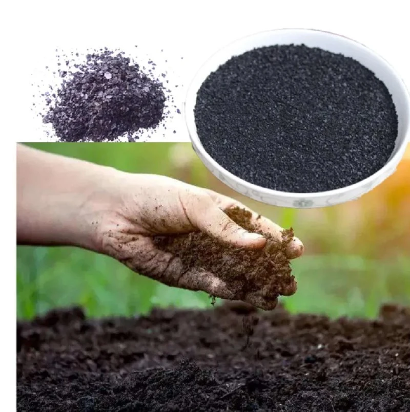 Factory Wholesale/Supplier Super Humic Acid Powder Lignite Potassium Humate Shiny Flakes Manufacturing