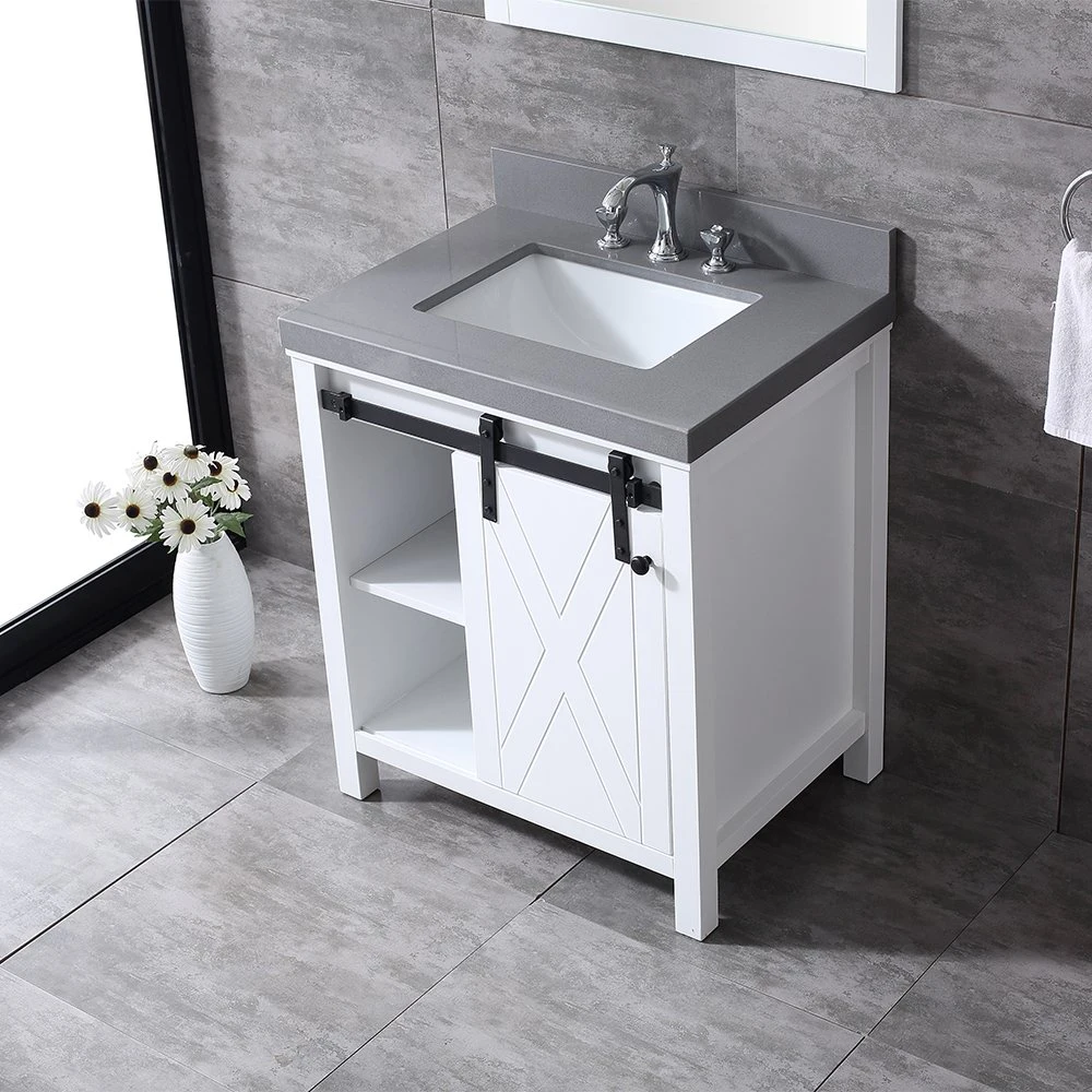 30 Inch Modern Integrated Basin Bathroom Vanity Cabinet