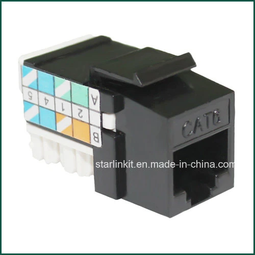 90 Grado 110 IDC CAT6 Keystone Jack para Patch Panel