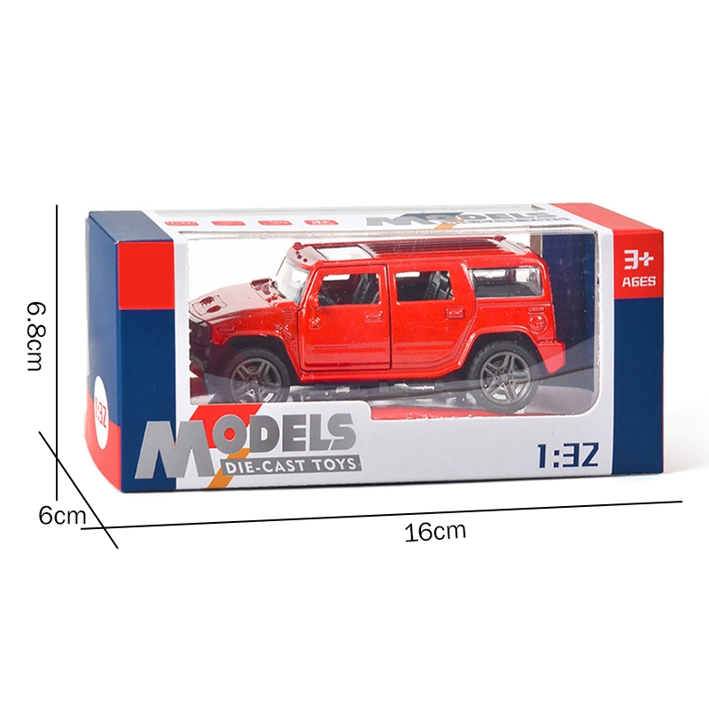 1: 32 High quality/High cost performance  Die Cast Car Model Metal Toy Pull Back Car Toys Kids Alloy Car Simulation Hummer Diecast Vehicle Toy Children Car Metal Car Toys