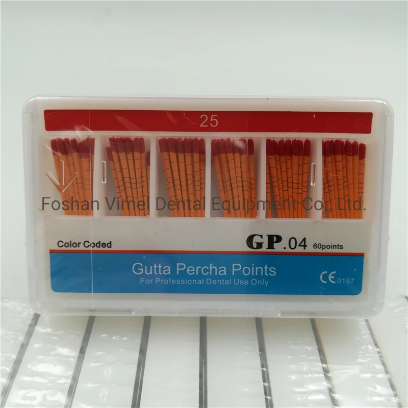 Taper 02 / 04 / 06 Dental Gutta Percha Points with Depth Marked Gp Dental Materials