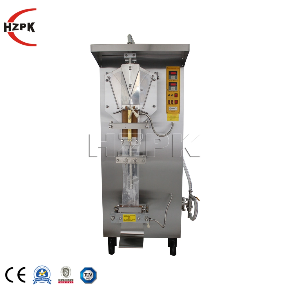 Hzpk Machine automatique de conditionnement et de remplissage multifonction pour sachets en plastique de petite taille contenant de l'eau liquide.