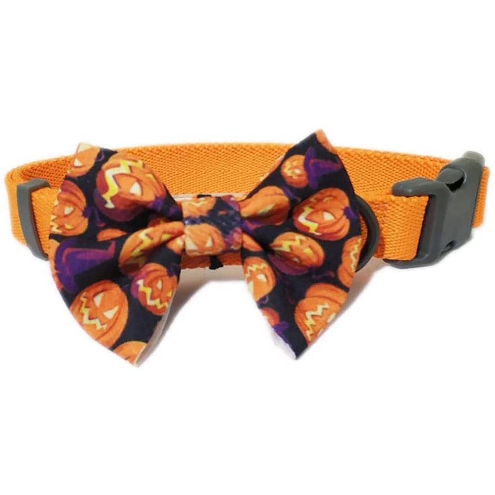 New Halloween Style Pet Supplies Dog Collar with Bow Tie Dog & Cat Decorations Puppy Grooming Accessories