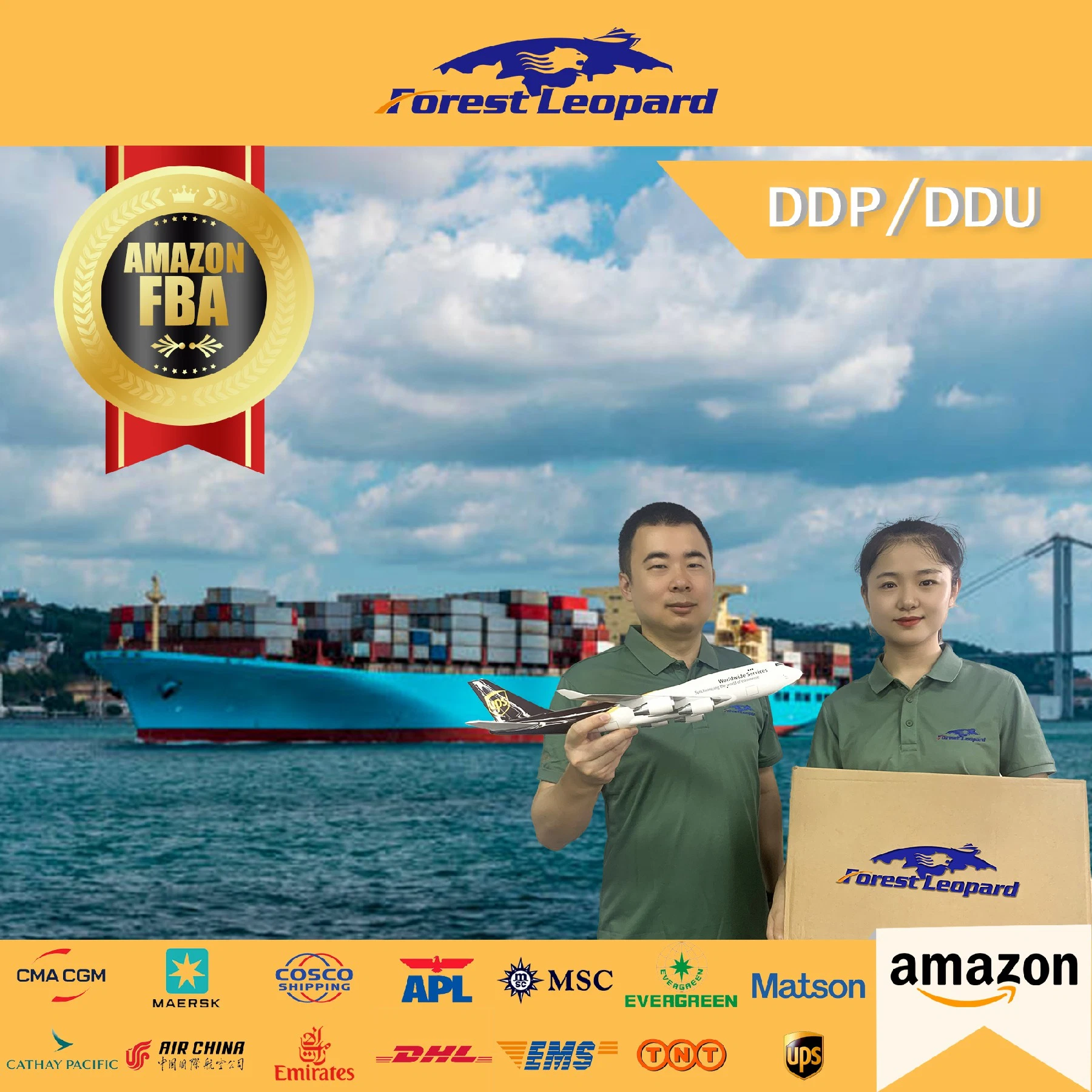a-Class Sea Shipping From China Freight Forwarder Amazon Fba Forest Leopard Logistics Shenzhen Shanghai Zhejiang Global DDP/DDU