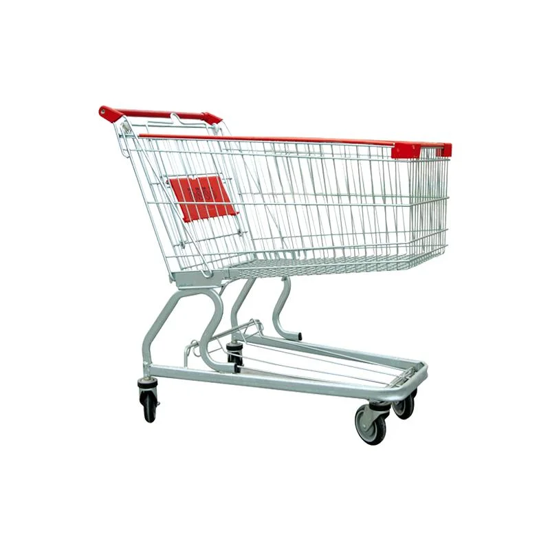 High Quality Practical Supermarket Store Retail Store Sign Rack Shopping Cart Trolley Cart Wheeled Trolley Shopping Car