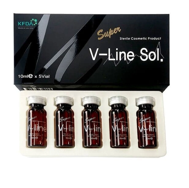 Super V-Line Solution V-Line Sol. Lipolytic Solution Lipolysis Solution Lipo Lab Lax Fat Dissolving for Weight Loss Slimming Injection Mesotherapy Kybella