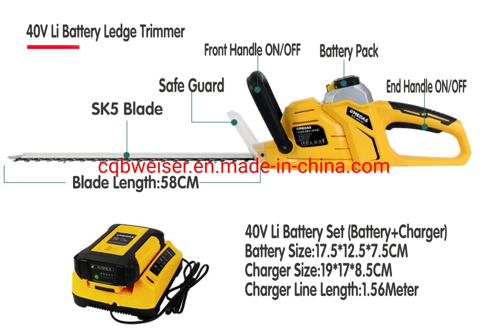Аккумуляторная батарея электрический триммер для хеджирования дома сад фермы