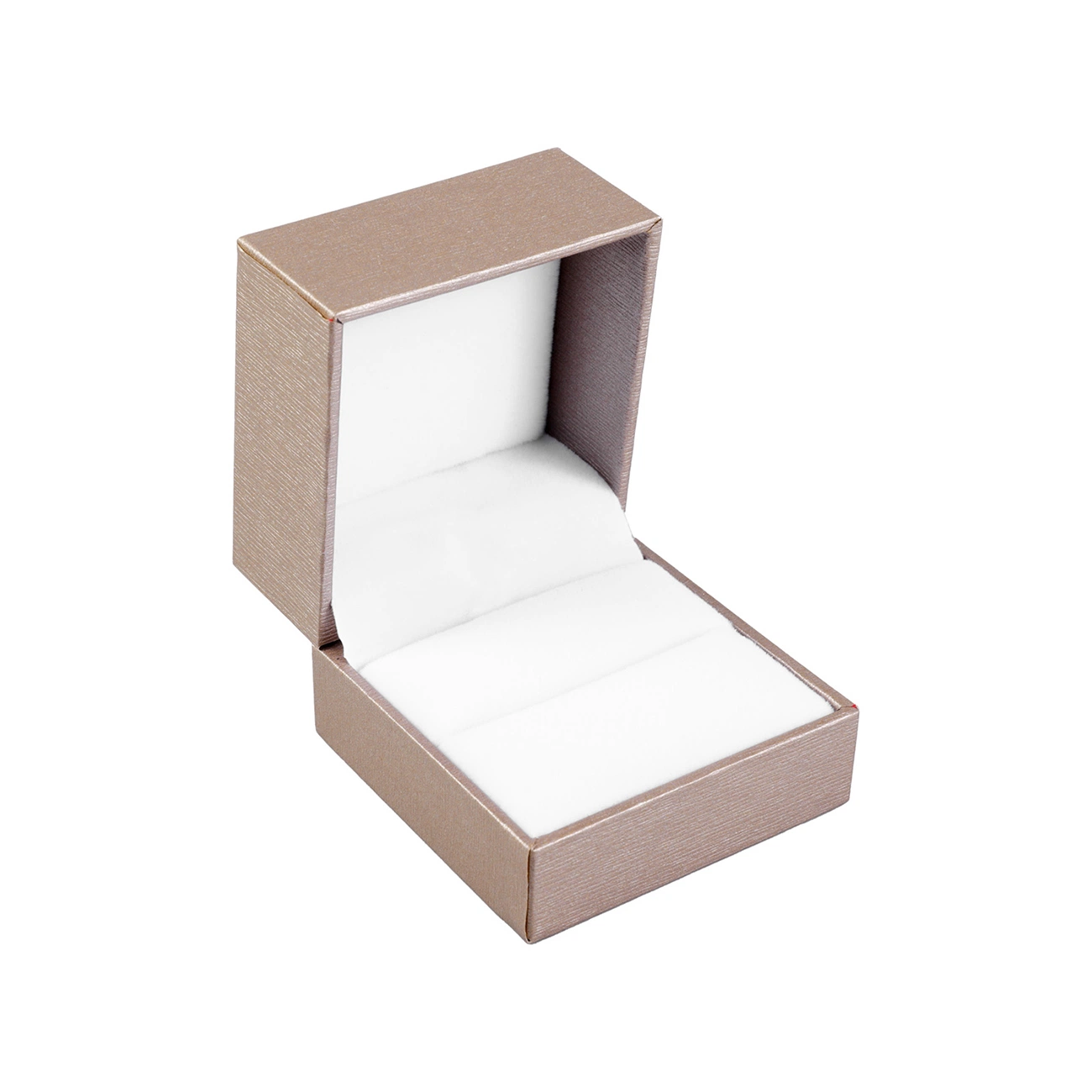 Custom Logo PU Leather Wedding Ring Jewelry Box Velvet Display Boxes