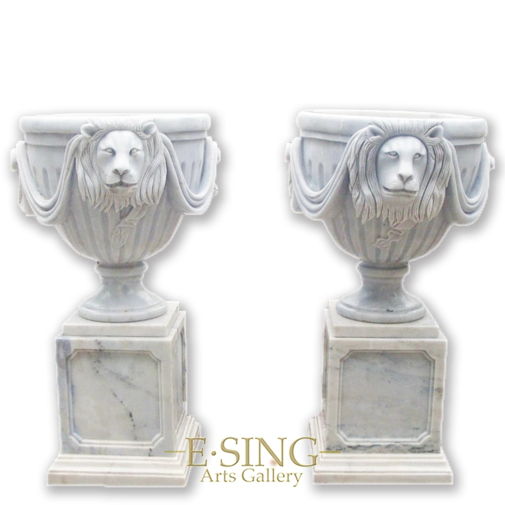 Wholesale/Supplier Hand Carved Outdoor Stone Flowerpot