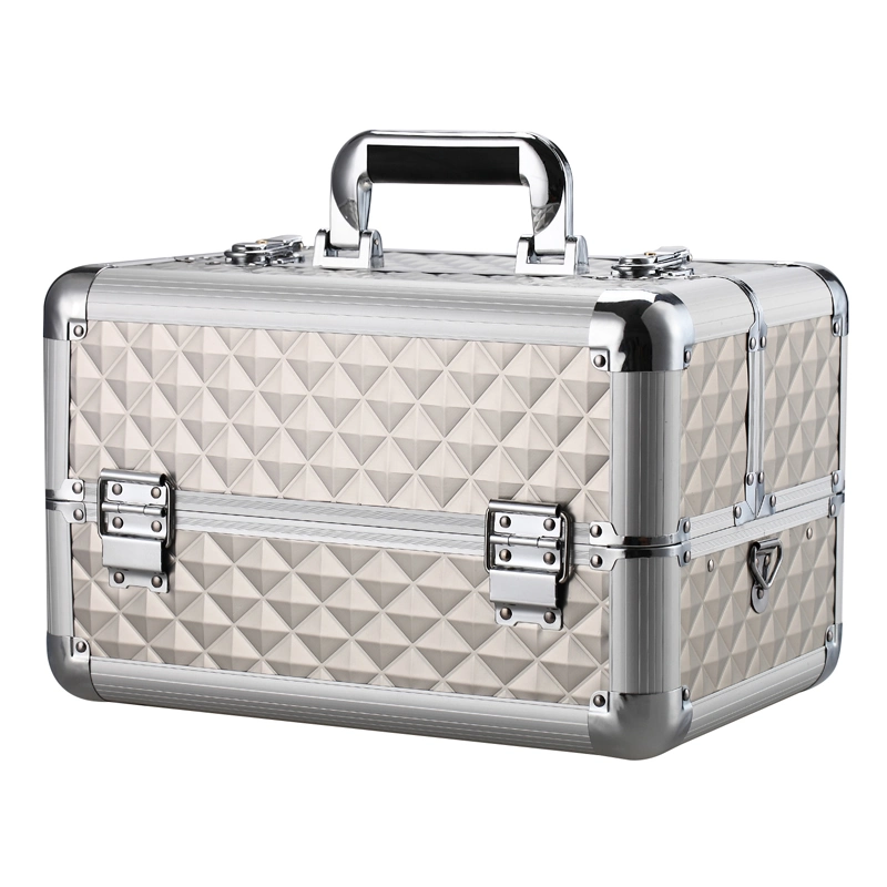 Durable Portable Aluminum Cosmetic Case Professional Beauty Case Cosmetic Storage Box