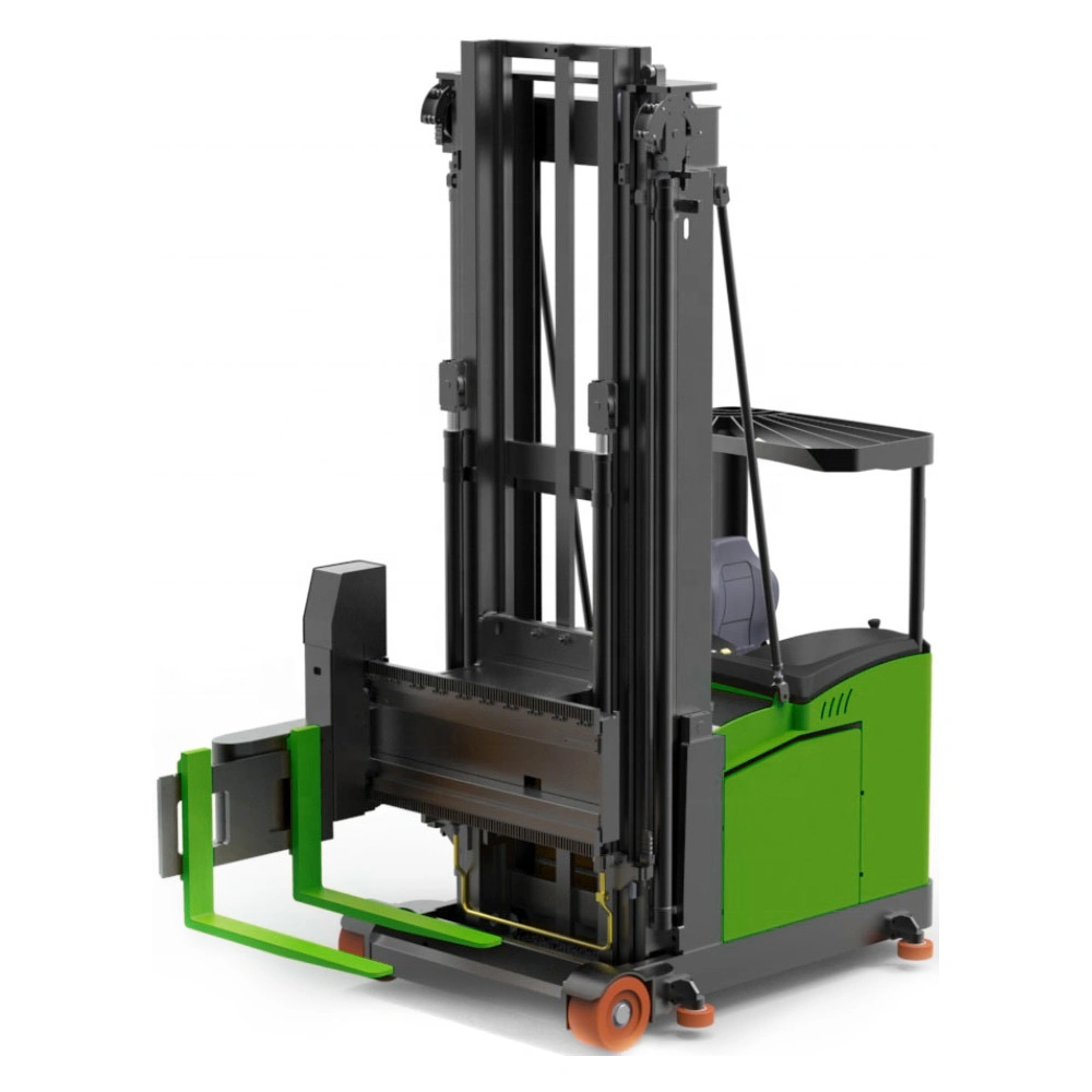 Movmes Electric Forklift 1500kg 1.5ton Capacity Small Turning Radius Van Man up Tri-Lateral Electric Reach Truck