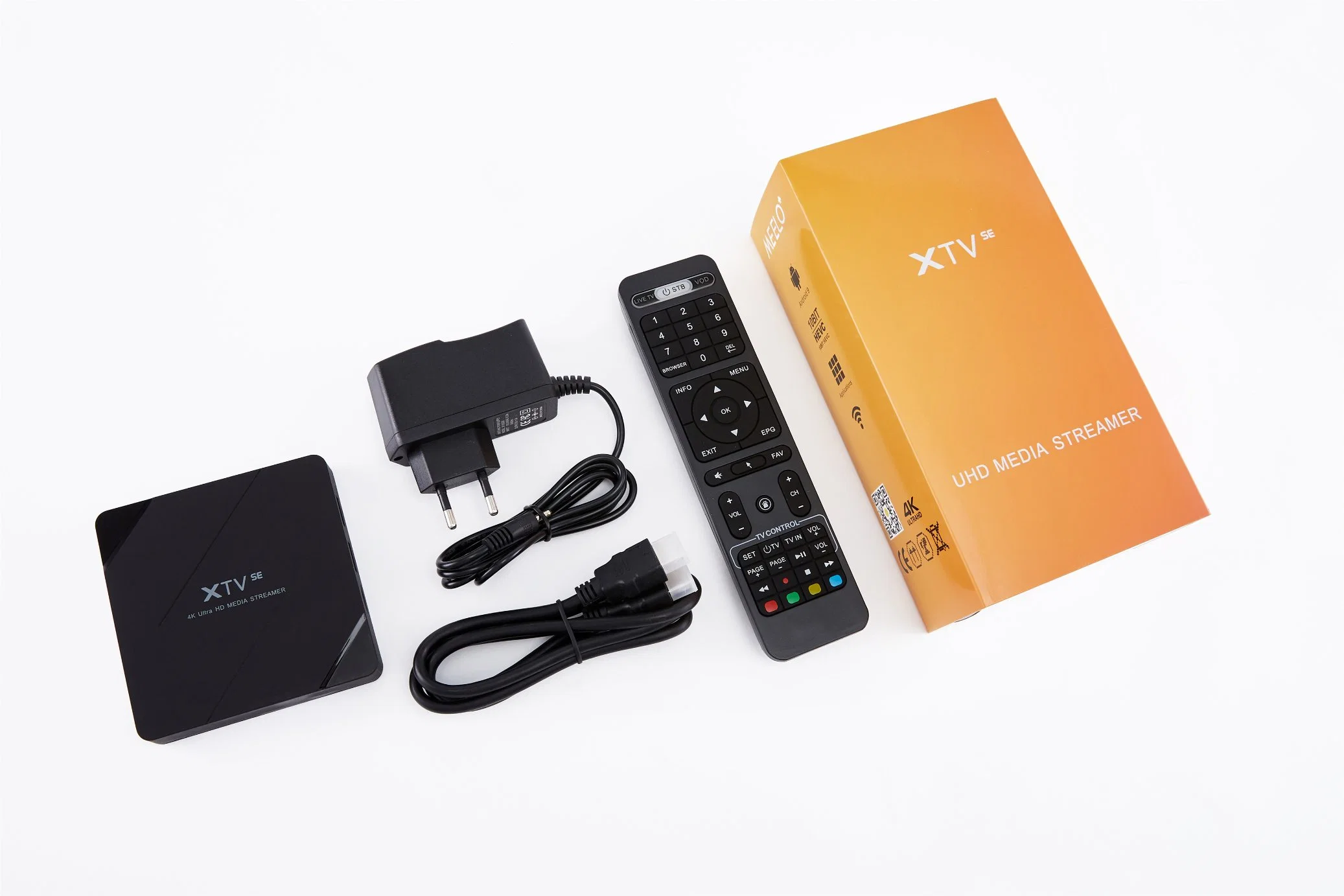 Meelo Plus Xtv Se Xtream Codes 1year Subscription Nordic Europe USA Smart TV Box Android 9.0 Amlogic S905W Stalker 4K Media Player 2g 16g Youtube Set Top Box