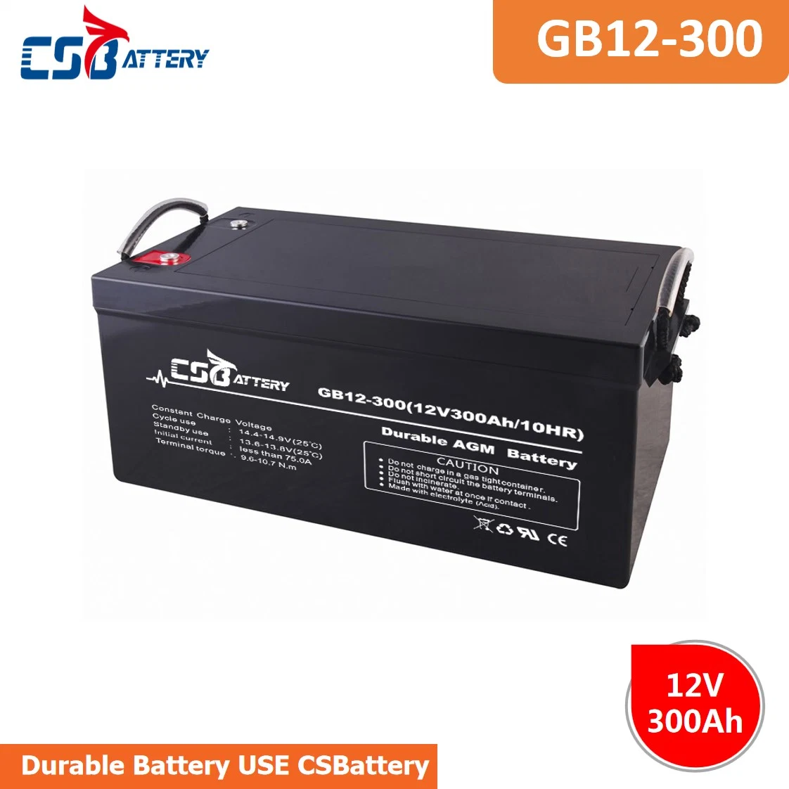 Csbattery 12V 200ah/250ah/300ah Storage Lead-Acid AGM Battery for Car/Motorcycle/EPS/Boat/Power-Tool/Pack/Cse