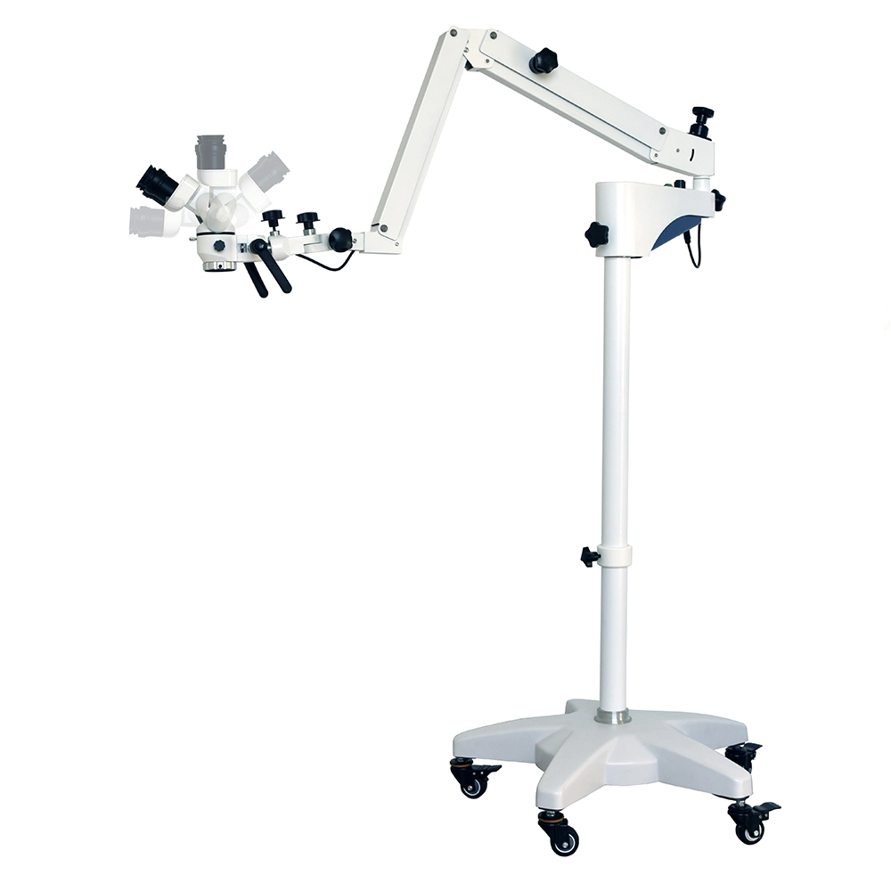 Source lumineuse à LED 180degré de neurochirurgie de l'opération microscope binoculaire Ministère inclinable