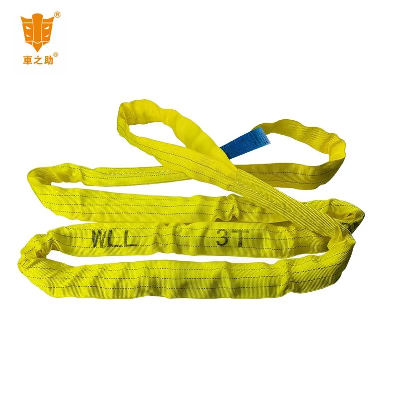 Duplex Woven Round Lifting Belt Sling 100% High-Tenacity Polyester Material Handling