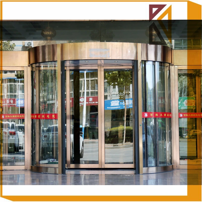Luxury 4 Wings Automatic Revolving Door for Big Entrance with Emergency Stop