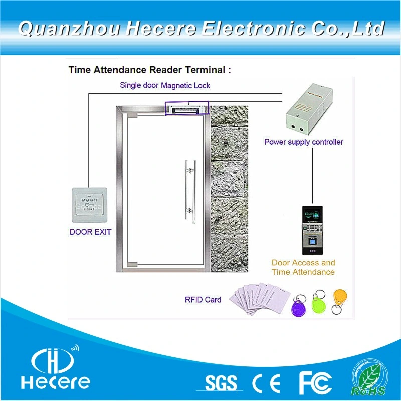 Impressão Digital Biométrica Máquina de Controle de Acesso do Sistema de Sensor de Scanner Frid Leitor RFID de cartão