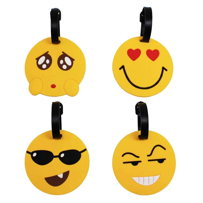 Travel Promotional Gifts 3D Smile Luggage Tag United Arab Emirates Soft PVC Travel Luggage Tags