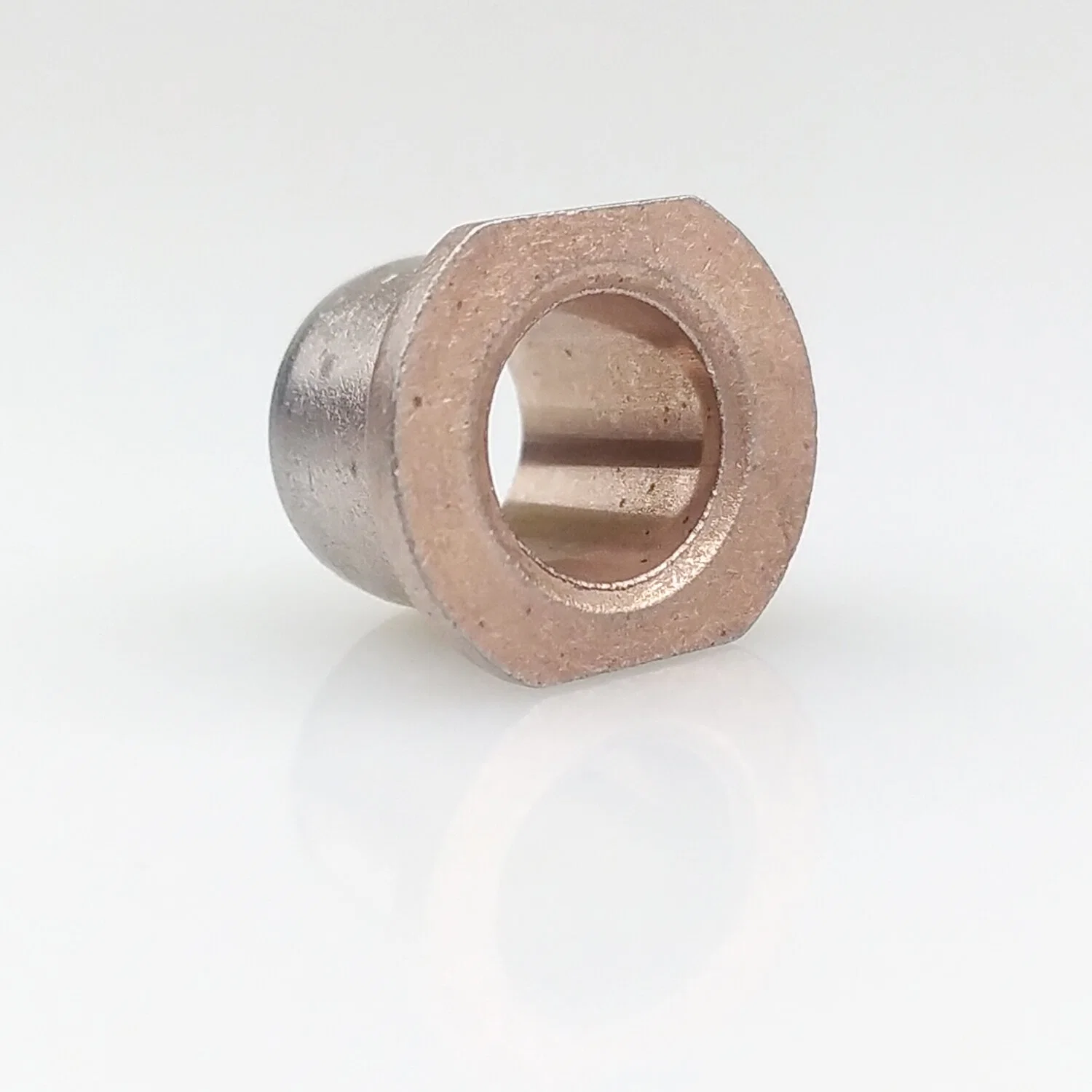 Metalurgia de Metais personalizados Oil-Bearing bucha flangeada de bronze sinterizados Casquilho do Eixo do Rolamento