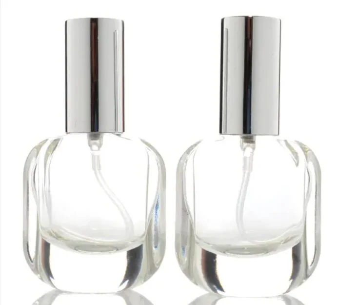 Glass Spray Bottles 30ml Perfume Bottle Flat Square Medical Alcohol Glass Bottles with Atomizer