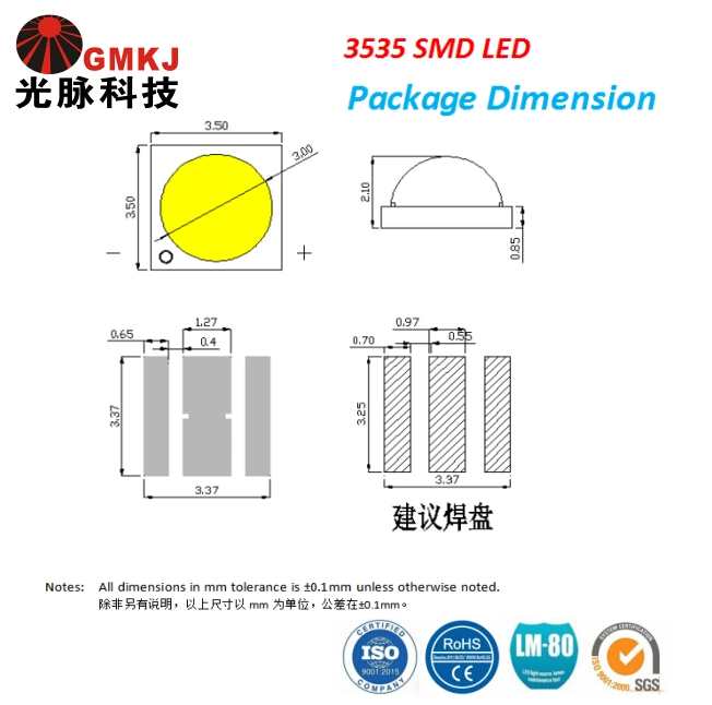 Chip de LED SMD 3535 3535 SMD LED de color Bi