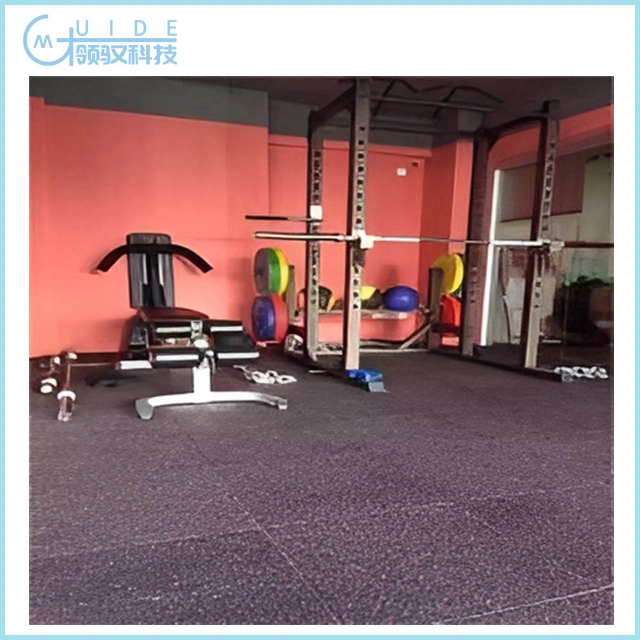 Elastic Weight Lifting Gym Rubber Flooring Tiles with EPDM Granules