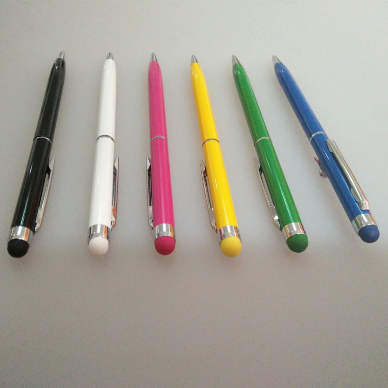 Slim Screen Touch Customized Logo Stylus Hotel Ball Pen for Promotion Gift