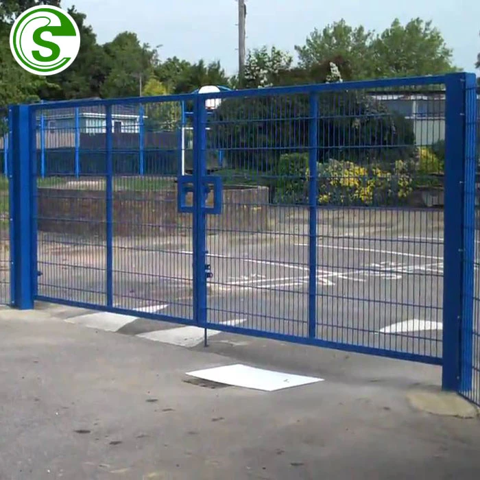 Perimeter Fence Designs Spray Painting Double Wire Mesh 8/6/8 Fence Panels