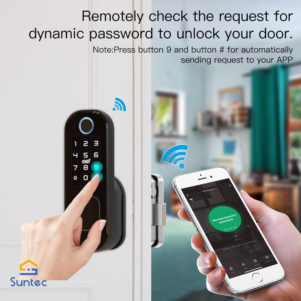 التحكم عن بعد كلمة مرور بصمة الإصبع الإلكترونية Smart House Door Lock