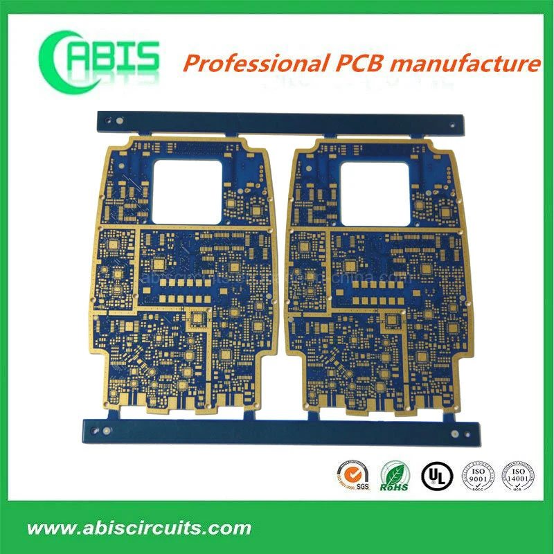 Custom Multilayer 94V0 RoHS PCB, Blue Ink Printed Circuit Board Making