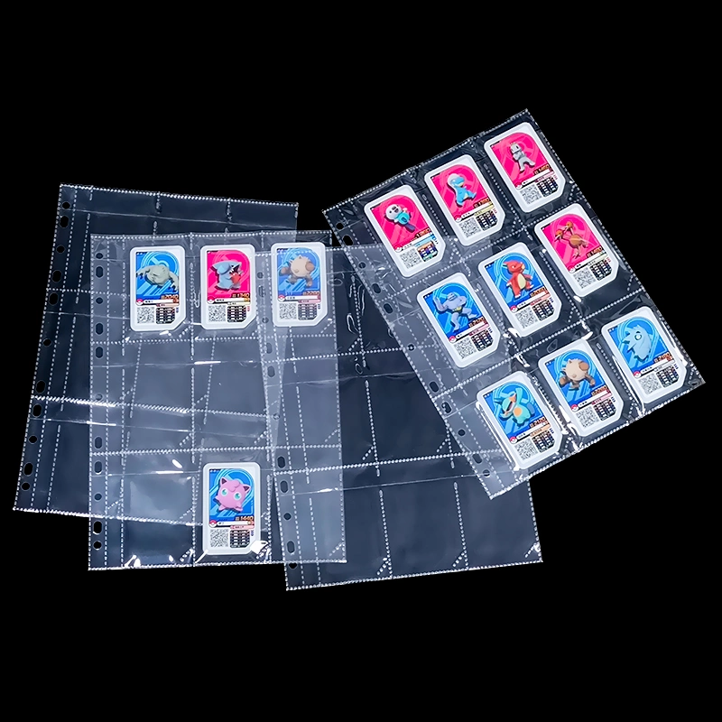 11 Holes 9 Pockets Side PP Transparent Card Holder Page for Jiaaole Card Storage