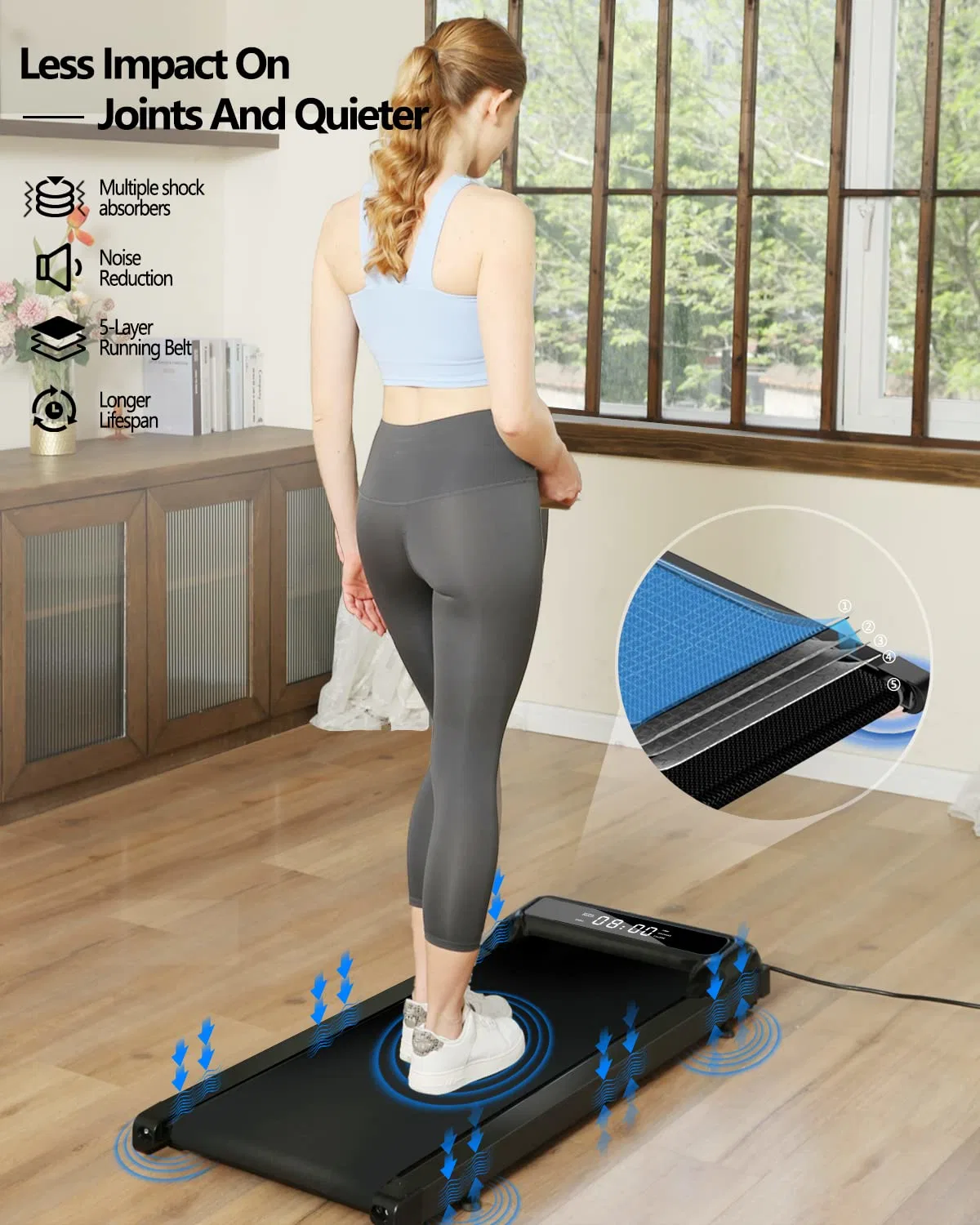 New Design Gym Fitness Equipment Portable 2.5HP Quiet Remote Control