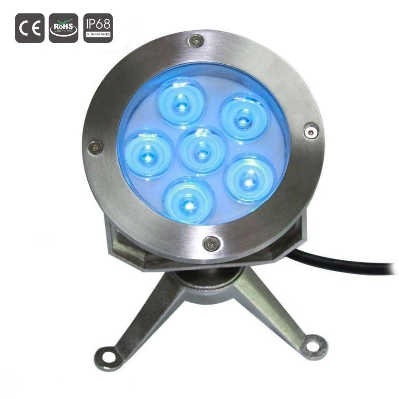 18W68 12~24 IP V RGB LED tricolor de la luz subacuática