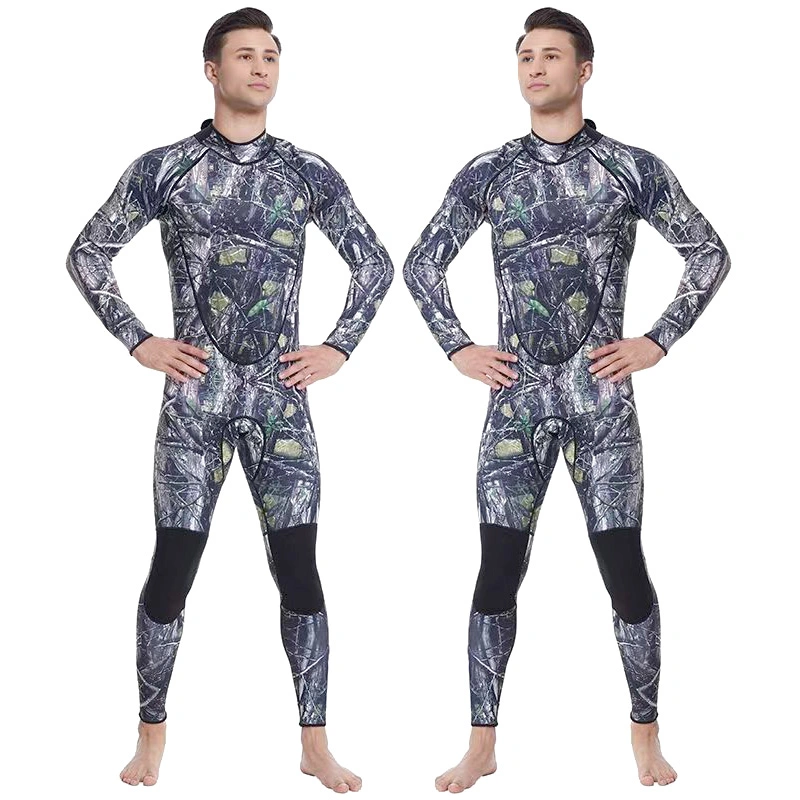 Traje de neopreno 3mm de manga larga de camuflaje Buceo Sportwear para hombres