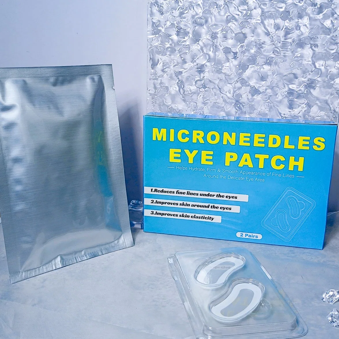 Kosmetik Augenpflege Maske Mikroneedles Augenaufnäher für Anti Falten Feine Linien Augenmuster