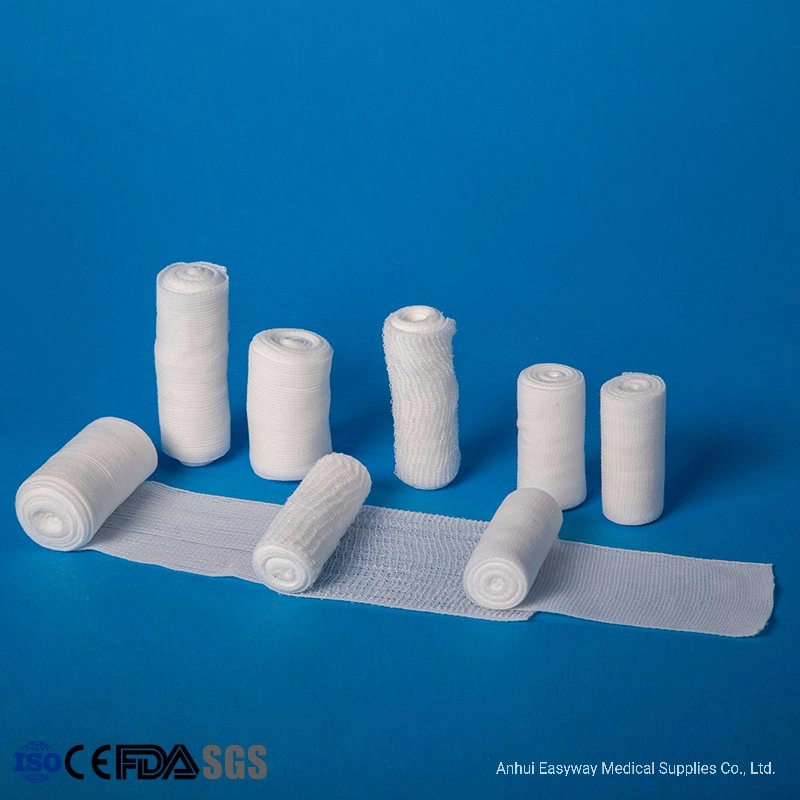 Disposable Medical Elastic Plain Bandages with Spandex with Various Sizes