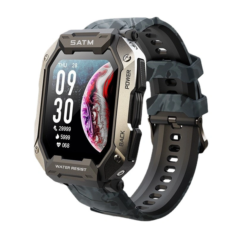 Heart Rate Blood Oxygen Outdoor Waterproof Deportes de tres-proof Reloj inteligente Pulsera