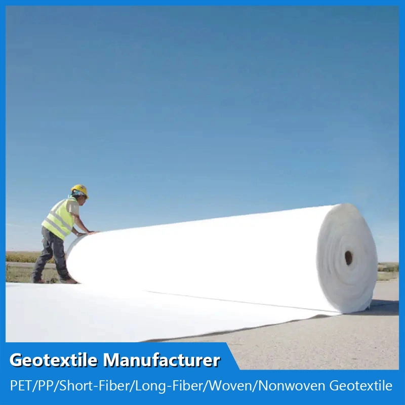 فتيلة بوليستر للحيوانات الأليفة/ألياف طويلة غير منسوجة Geotextile جهة تصنيع الفلترة ومكافحة تسرب المياه من اجل محطة معالجة مياه الصرف الصحى/محطة طمر النفايات/التخزين الملوث