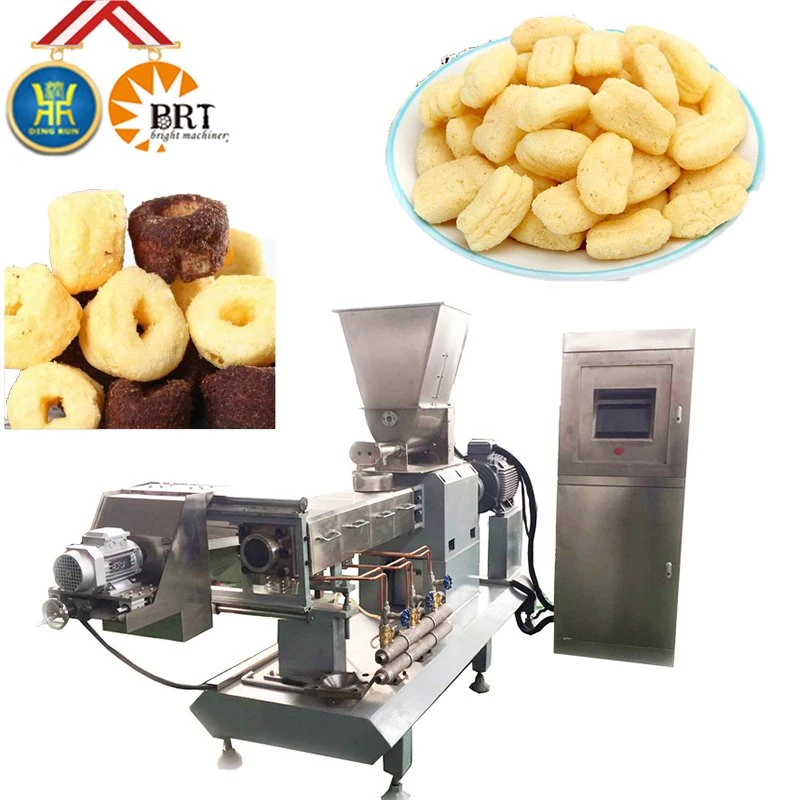 Corn Rice Inflating Puff Snacks Food Making Extruder Machine Cheese Ball Curls Processing Line Equipment