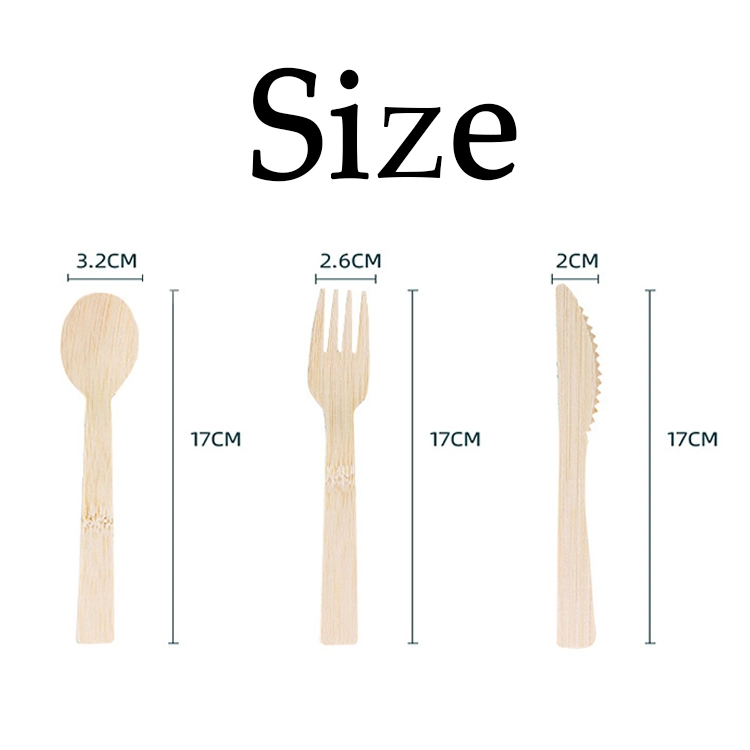 Disposable Tableware Cake Steak Western Knife Disposable Bamboo Knife Fork Spoon