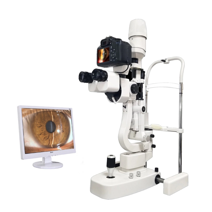 S5 China Ophthalmic Equipment Eye Exam Machine Biomicrocope 5 خطوة مصباح لوح ضوئية صغير مع لمبة LED