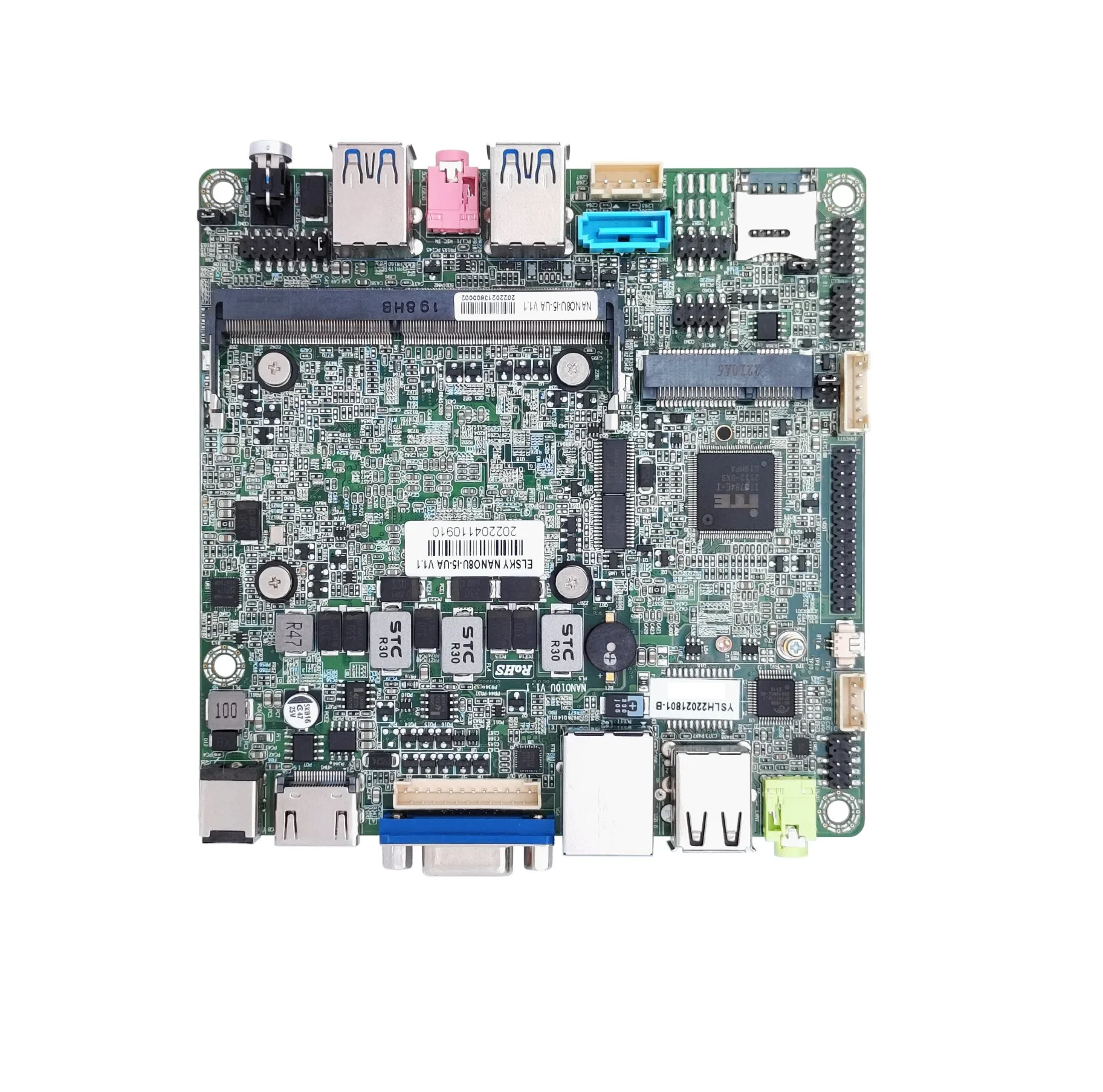 Elsky Hot Sale 8th Gen Whiskey Lake I7 8665u Nano Itx 120*120mm Small Size Motherboard Industrial Mainboard