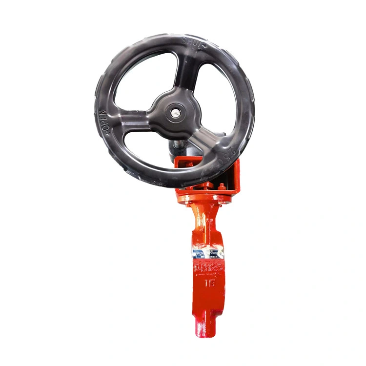 Red Color Fire-Fighting Flange Type Butterfly Valve with Worm Gear
